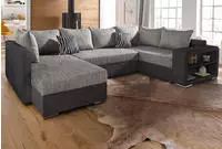 COLLECTION AB Wohnlandschaft "John U-Form, B: 294 cm" Bettfunktion, Bettkasten,