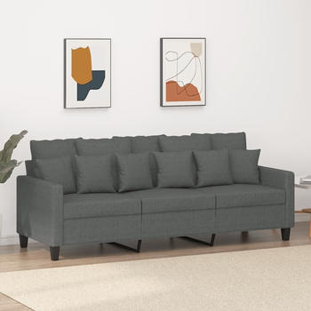 vidaXL 3-Sitzer-Sofa Dunkelgrau 180 cm Stoff (359276)