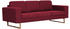 vidaXL 3-Sitzer-Sofa Stoff Weinrot (281394)