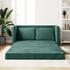 vidaXL Bodensofa mit Schlaffunktion Dunkelgrün 122x204x55 cm Samt (353961)