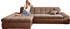 Domo Polstermöbel Ecksofa Moric XXL R links 300x172x80 cm beige/braun