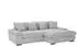 bobb Ecksofa Hella 303x96x203 cm grau