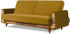 Konsimo 2-Sitzer Schlafsofa mit Armlehnen GUSTAVO Gelb Stoff 230x98x98 cm