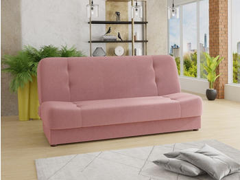 SILAPE Schlafsofa Sena mit Schlaffunktion/Bettkasten Velours Stoff mit Bonell-Federkern Pink (Manila 09)