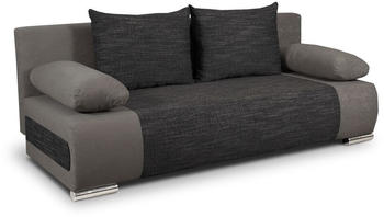 SILAPE Schlafsofa Naki Grau + Schwarz (Alova 36 + Berlin 02)