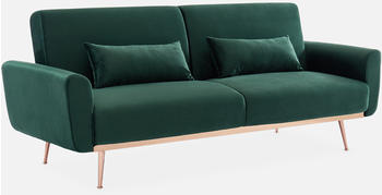 sweeek 2-3-Sitzer Design Sofa Samt - Oskar skandinavischischer Stil Rosa Gold Grün