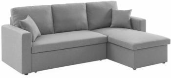sweeek 3-Sitzer Eck-Fauteuil IDA mit Schlaffunktion Hellgrau