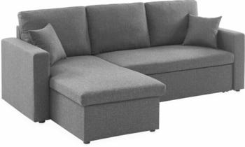 sweeek 3-Sitzer Eck-Fauteuil IDA mit Schlaffunktion Dunkelgrau