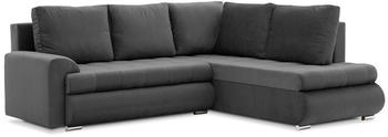 Adams Group Ecksofa TOKIO V PRO mit Schlaffunktion L-förmig mit 2 Bettkasten Kronos 34 Dunkelgrau Rechts (Muster 1)