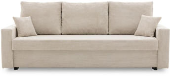 Adams Group Couch AIKIDO 223x90 mit schlaffunktion Cord POSO 100 Beige
