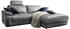 Kawola Ecksofa LOLA grau Recamiere Rechts Stoff