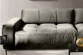 Kawola Big 3-Sitzer mit Sitztiefenverstellung Velvet PALACE silber
