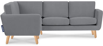Konsimo Ecksofa links mit Armlehnen TAGIO Grau Scandinavian 220x80x181cm