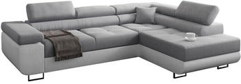 Kreative Furniture & Design Ecksofa Miami L-Form Inari 91+biała eco hellgrau+ weiß eco