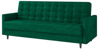 Meblini Klappsofa ANDRES 1 218x87x93cm Grün Samt