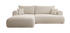 Selsey Ecksofa OVO mit Bettkasten Ottomane links Boucle-Bezug Beige