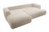 Selsey Ecksofa OVO mit Bettkasten Ottomane links Boucle-Bezug Beige