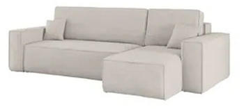 Kaiser M&ouml;bel EckL-form Couch L-form BEST Dicker Cord Beige Rechts