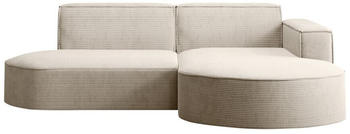 Kaiser M&ouml;bel Ecksofa Designer MODENA STUDIO Dicker cord Poso Beige Rechts