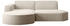 Kaiser Möbel Ecksofa Designer MODENA STUDIO Dicker cord Poso Beige Links
