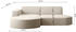 Kaiser Möbel Ecksofa Designer MODENA STUDIO Dicker cord Poso Beige Links