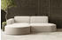 Kaiser Möbel Ecksofa Designer MODENA STUDIO Dicker cord Poso Beige Links