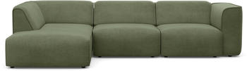 RAUM.ID Ecksofa Merid durch Module erweiterbar 295x70x162 cm Samtcord Ottomane links gr&uuml;n Eck (40708367-0)