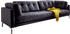 Trends By Hg 3-Sitzer Landau 228x75x92 cm Microvelours grau 3-Sitzer Metallfuß stellbar (61109762-0)