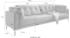 Trends By Hg 3-Sitzer Landau 228x75x92 cm Microvelours grau 3-Sitzer Metallfuß stellbar (61109762-0)