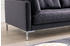 Trends By Hg 3-Sitzer Landau 228x75x92 cm Microvelours grau 3-Sitzer Metallfuß stellbar (61109762-0)