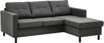 Atlantic Home Collection Ecksofa Tea 189x81x150 cm Strukturstoff grau (dunkelgrau) stellbar Recamiere (19007745-0)