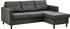 Atlantic Home Collection Ecksofa Tea 189x81x150 cm Strukturstoff grau (dunkelgrau) stellbar Recamiere (19007745-0)