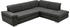 DIE PLANBAR Ecksofa MP-IN17041 320x85x260 cm Armlehne links -Bettfunktion grau (anthrazit) Boxspring optional & Bettfunktion (24352342-0)