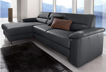 sit&more Ecksofa Ascara 251x85x165 cm SOFTLUX Recamiere links ohne Bettfunktion schwarz Boxspring (20806131-0)