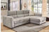 Jockenhöfer Ecksofa GRUPPE San Marino 300x111 cm Chenille Ottomane grau Eck elektromotorischer (ca. 30cm) Bettkasten (12802201-0)