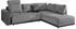Jockenhöfer Ecksofa GRUPPE Orlando 257x82x215 cm SOFTLUX-Struktur Ottomane 1 schwarz (57439132-0)