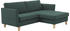 Atlantic Home Collection Ecksofa Mailo 204 cm Feinstruktur Recamiere grün Eck Seitentaschen Recamiere (98652715-0)
