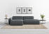 Trendmanufaktur Ecksofa Braga 275x72x160 cm Struktur fein Recamiere links grau (dark grey) Eck moderner Optik m Cord bestellbar (49839416-0)