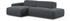 Trendmanufaktur Ecksofa Braga 275x72x160 cm Struktur fein Recamiere links grau (dark grey) Eck moderner Optik m Cord bestellbar (49839416-0)