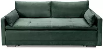 INOSIGN Schlafsofa Andrea 218x96 cm Cord grün Einzel Boxspringaufbau Bettfunktion & Bettkasten Dauerschlafsofa (63558931-0)