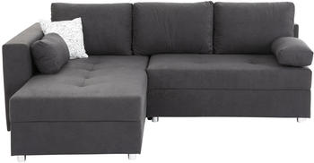 Home Affaire Ecksofa Italia 217x80x182 cm Microfaser PRIMABELLE Ottomane grau (anthrazit) Bettkasten Federkern-Polsterung (68712064-0)