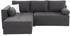 Home Affaire Ecksofa Italia 217x80x182 cm Microfaser PRIMABELLE Ottomane grau (anthrazit) Bettkasten Federkern-Polsterung (68712064-0)