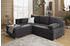 Home Affaire Ecksofa Italia 217x80x182 cm Microfaser PRIMABELLE Ottomane grau (anthrazit) Bettkasten Federkern-Polsterung (68712064-0)