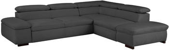 Home Affaire Ecksofa Alberto 272x73x226 cm Luxus-Microfaser ALTARA NUBUCK Ottomane rechts ohne Bettfunktion grau (graphit) Eck Ottomane inkl. (22414827-0)