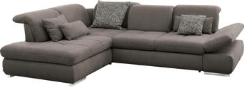 set one by Musterring Ecksofa SO 4100 291x80x226 cm Luxus-Microfaser Euphoria Ottomane links ohne Funktion braun (schlamm 14) (18893541-0)