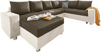 COLLECTION AB Wohnlandschaft "Paris U-Form, B: 310 cm" Zierkissen & Federkern,