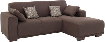 Home Affaire Ecksofa Bornholm incl. 2 Kissen 234x85x162 cm Struktur Recamiere rechts braun