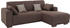 Home Affaire Ecksofa Bornholm incl. 2 Kissen 234x85x162 cm Struktur Recamiere rechts braun