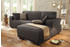 Home Affaire Ecksofa Bornholm incl. 2 Kissen 234x85x162 cm Struktur Recamiere rechts braun