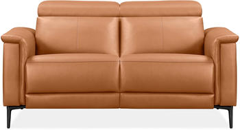 Places of Style 2-Sitzer Lund 222 cm Echtleder Kunstleder Webstoff 160x97x100 cm Kunstleder manuelle Relaxfunktion braun (cognac) (37730911-0)